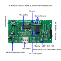 Kit Émetteur Récepteur Relais Sans Fil 9V 12V 24V 10A 1 Voie Fonction Temporisation Ajustable 0s~99h (Modèle 0020349)