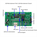 Kit Émetteur Récepteur Relais Sans Fil 9V 12V 24V 10A 1 Voie Fonction Temporisation Ajustable 0s~99h (Modèle 0020349)