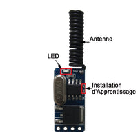 Récepteur Sans Fil 1 Canal Avec Sortie CC 4~12V 3 Modes De Contrôle (Modèle 0020638)