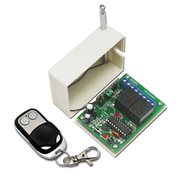 Système RF sans fil 433MHz à 2 canaux contacts secs avec télécommande/émetteur (Modèle 0020138)