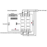 Kit Émetteur Récepteur Sans Fil Avec Relais Fonction Mémoire 110V 220V 433Mhz 4 Canaux 4 Modes (Modèle 0020282)