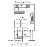 Kit Émetteur Récepteur Radio Avec Relais Fonction Mémoire 6V 9V 12V 24V 433Mhz 2 Voies 4 Fonctions (Modèle 0020232)