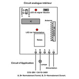 Kit Émetteur Récepteur Sans Fil Avec Relais Fonction Mémoire 6V 9V 12V 24V 433Mhz 1 Voie 3 Fonction (Modèle 0020231)