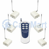 Système de télécommande sans fil RF à 1 télécommande et 6 récepteurs CC