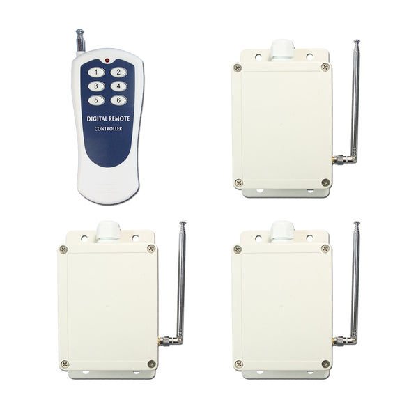 500M CA une télécommande à trois récepteurs système de télécommande radio avec 6 sorties de relais à contacts secs (Modèle 0020537)