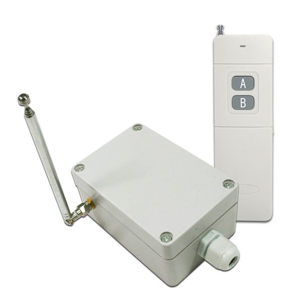 Interrupteur sans fil RF haute puissance 1 voie longue portée CC 30A avec sortie à contact sec (Modèle 0020303)