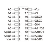 IC Décodeur du Récepteur Sans Fil Fonction Interblocage SC2272-L4 (Modèle 0040018)